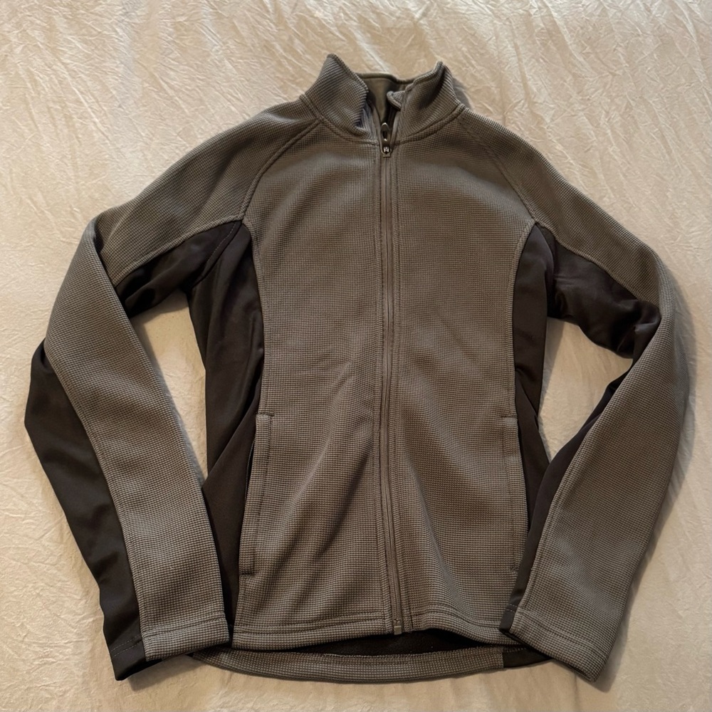 Women's‎ Spyder Black Jacket Size Small Gray And Black Warm Full Zip Two Tone